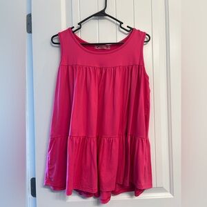 Almost Pink Boutique Vibrant Pink Sleeveless Tank Top
